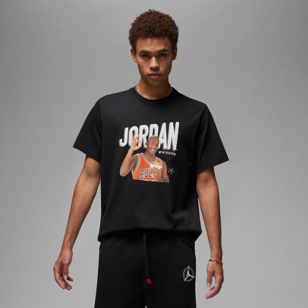 Nike Air Jordan Wheaties Flight MVP T Shirt Bulls Black Men's Size XXL